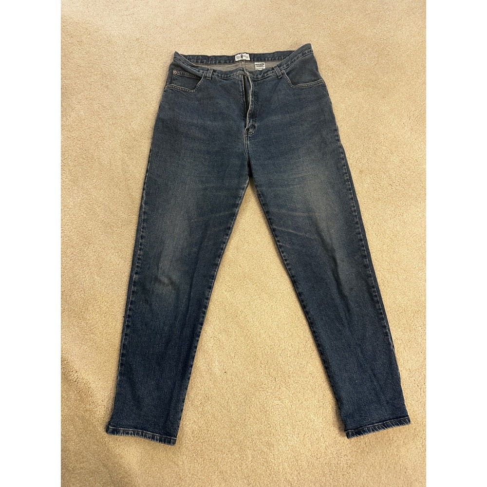 French Dressing Jeanswear High Rise Straight Leg Jeans Blue Western Size 18